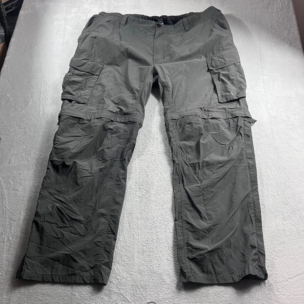 REI Co-op Sahara Convertible Cargo Hiking Pants Mens 3XL x 32L Gray Zip Off